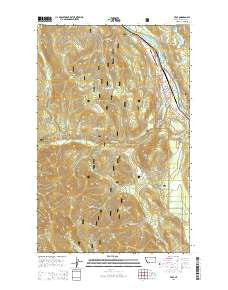 Troy Montana Current topographic map, 1:24000 scale, 7.5 X 7.5 Minute, Year 2014