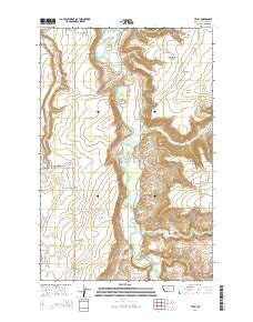 Truly Montana Current topographic map, 1:24000 scale, 7.5 X 7.5 Minute, Year 2014