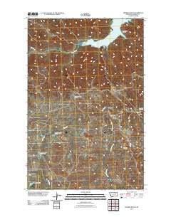 Trumbo Ranch Montana Historical topographic map, 1:24000 scale, 7.5 X 7.5 Minute, Year 2011