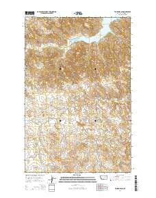 Trumbo Ranch Montana Current topographic map, 1:24000 scale, 7.5 X 7.5 Minute, Year 2014