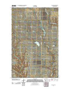 Tule Lake Montana Historical topographic map, 1:24000 scale, 7.5 X 7.5 Minute, Year 2011