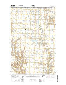 Tule Lake Montana Current topographic map, 1:24000 scale, 7.5 X 7.5 Minute, Year 2014