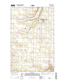 Turner Montana Current topographic map, 1:24000 scale, 7.5 X 7.5 Minute, Year 2014