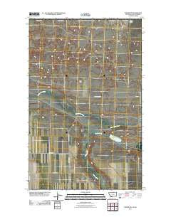 Turner NW Montana Historical topographic map, 1:24000 scale, 7.5 X 7.5 Minute, Year 2011
