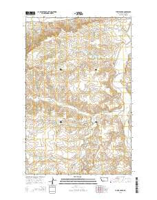 Turtle Creek Montana Current topographic map, 1:24000 scale, 7.5 X 7.5 Minute, Year 2014