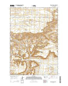 Two Pine School Montana Current topographic map, 1:24000 scale, 7.5 X 7.5 Minute, Year 2014