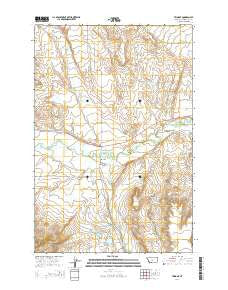 Twodot Montana Current topographic map, 1:24000 scale, 7.5 X 7.5 Minute, Year 2014