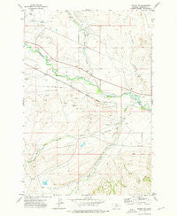 Twodot NW Montana Historical topographic map, 1:24000 scale, 7.5 X 7.5 Minute, Year 1972