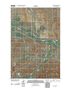 Twodot NW Montana Historical topographic map, 1:24000 scale, 7.5 X 7.5 Minute, Year 2011