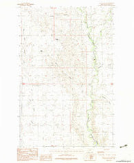 Uhlan Coulee Montana Historical topographic map, 1:24000 scale, 7.5 X 7.5 Minute, Year 1983