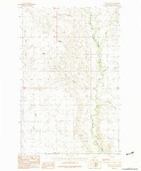 Uhlan Coulee Montana Historical topographic map, 1:24000 scale, 7.5 X 7.5 Minute, Year 1983