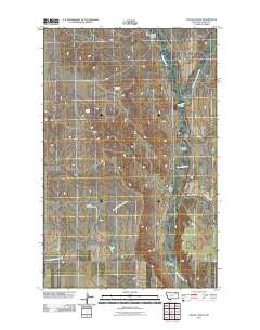 Uhlan Coulee Montana Historical topographic map, 1:24000 scale, 7.5 X 7.5 Minute, Year 2011