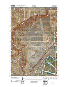 Ulm Montana Historical topographic map, 1:24000 scale, 7.5 X 7.5 Minute, Year 2011
