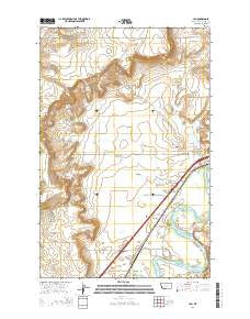 Ulm Montana Current topographic map, 1:24000 scale, 7.5 X 7.5 Minute, Year 2014
