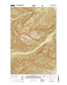 Una Mountain Montana Current topographic map, 1:24000 scale, 7.5 X 7.5 Minute, Year 2014