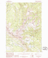 Upper Tepee Basin Montana Historical topographic map, 1:24000 scale, 7.5 X 7.5 Minute, Year 1986