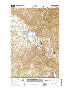 Upper Holter Lake Montana Current topographic map, 1:24000 scale, 7.5 X 7.5 Minute, Year 2014