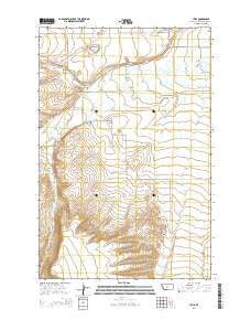 Utica Montana Current topographic map, 1:24000 scale, 7.5 X 7.5 Minute, Year 2014