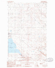 Valier East Montana Historical topographic map, 1:24000 scale, 7.5 X 7.5 Minute, Year 1985