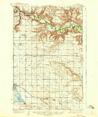 Valier Montana Historical topographic map, 1:62500 scale, 15 X 15 Minute, Year 1937