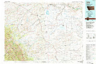 Valier Montana Historical topographic map, 1:100000 scale, 30 X 60 Minute, Year 1984