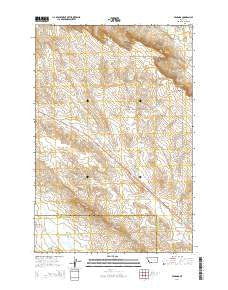 Vananda Montana Current topographic map, 1:24000 scale, 7.5 X 7.5 Minute, Year 2014