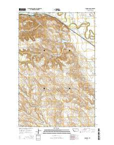 Vandalia Montana Current topographic map, 1:24000 scale, 7.5 X 7.5 Minute, Year 2014