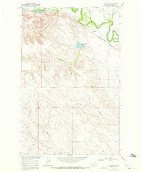 Vandalia Montana Historical topographic map, 1:24000 scale, 7.5 X 7.5 Minute, Year 1969