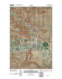Vaughn Montana Historical topographic map, 1:24000 scale, 7.5 X 7.5 Minute, Year 2011