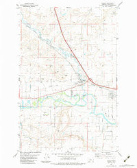 Vaughn Montana Historical topographic map, 1:24000 scale, 7.5 X 7.5 Minute, Year 1983