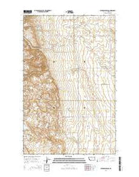 Vaver Reservoir Montana Current topographic map, 1:24000 scale, 7.5 X 7.5 Minute, Year 2014