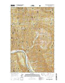 Vermiculite Mountain Montana Current topographic map, 1:24000 scale, 7.5 X 7.5 Minute, Year 2014