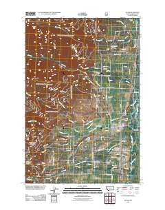 Victor Montana Historical topographic map, 1:24000 scale, 7.5 X 7.5 Minute, Year 2011