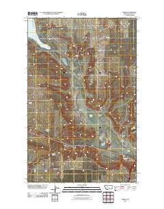 Virden Montana Historical topographic map, 1:24000 scale, 7.5 X 7.5 Minute, Year 2011