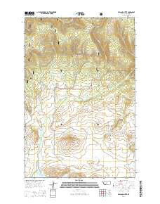 Volcano Butte Montana Current topographic map, 1:24000 scale, 7.5 X 7.5 Minute, Year 2014