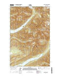 Vulture Peak Montana Current topographic map, 1:24000 scale, 7.5 X 7.5 Minute, Year 2014