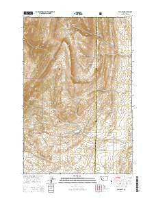 Wallrock Montana Current topographic map, 1:24000 scale, 7.5 X 7.5 Minute, Year 2014