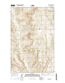 Wards Dam Montana Current topographic map, 1:24000 scale, 7.5 X 7.5 Minute, Year 2014