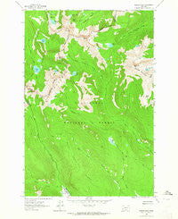 Warren Peak Montana Historical topographic map, 1:24000 scale, 7.5 X 7.5 Minute, Year 1962