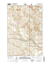 Waterhole Creek Montana Current topographic map, 1:24000 scale, 7.5 X 7.5 Minute, Year 2014