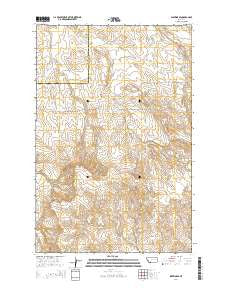 Watkins SE Montana Current topographic map, 1:24000 scale, 7.5 X 7.5 Minute, Year 2014