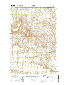 Watson Flats Montana Current topographic map, 1:24000 scale, 7.5 X 7.5 Minute, Year 2014
