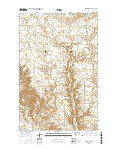 Wayne Creek SE Montana Current topographic map, 1:24000 scale, 7.5 X 7.5 Minute, Year 2014