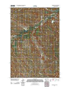 Webster NE Montana Historical topographic map, 1:24000 scale, 7.5 X 7.5 Minute, Year 2011