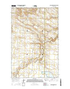 Weigand Reservoir Montana Current topographic map, 1:24000 scale, 7.5 X 7.5 Minute, Year 2014