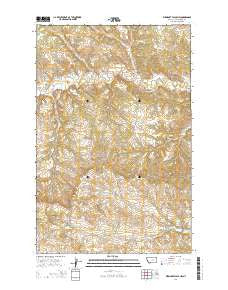 Weingart Place NW Montana Current topographic map, 1:24000 scale, 7.5 X 7.5 Minute, Year 2014