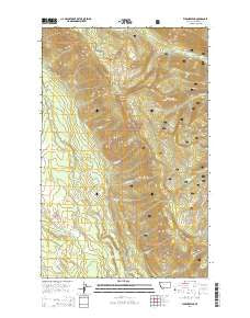 Werner Peak Montana Current topographic map, 1:24000 scale, 7.5 X 7.5 Minute, Year 2014
