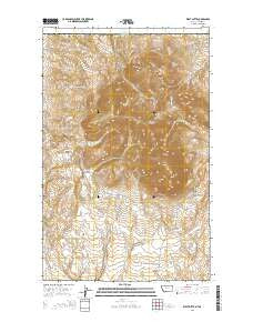 West Butte Montana Current topographic map, 1:24000 scale, 7.5 X 7.5 Minute, Year 2014