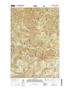 West Fork Butte Montana Current topographic map, 1:24000 scale, 7.5 X 7.5 Minute, Year 2014