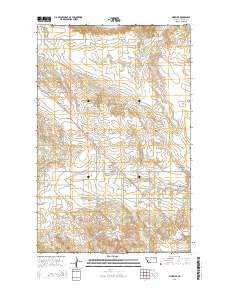 Wheeler Montana Current topographic map, 1:24000 scale, 7.5 X 7.5 Minute, Year 2014